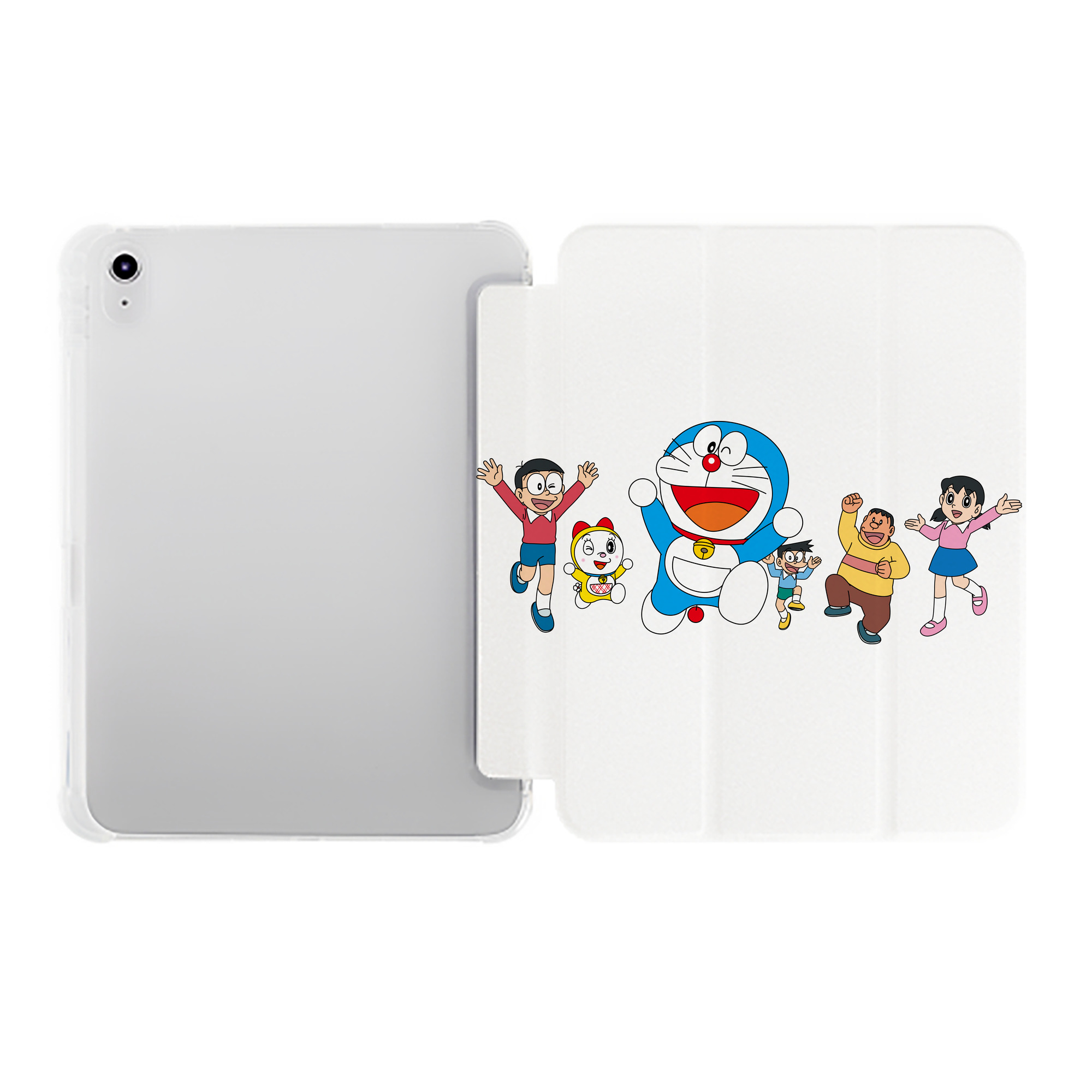 （画像用） ドラえもん 骨川 スネ夫 Doraemon Honekawa Suneo IPad ケース ペン収納付き 三つ折りスタンド PUレザー×シリコン 対応機種9.5/10.5/10.9インチ